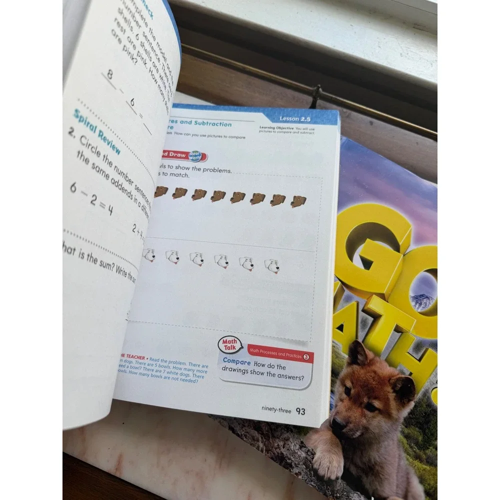 Go Math 1st Grade Student Edition Volume 1 & 2 Houghton Mifflin Harcourt NEW